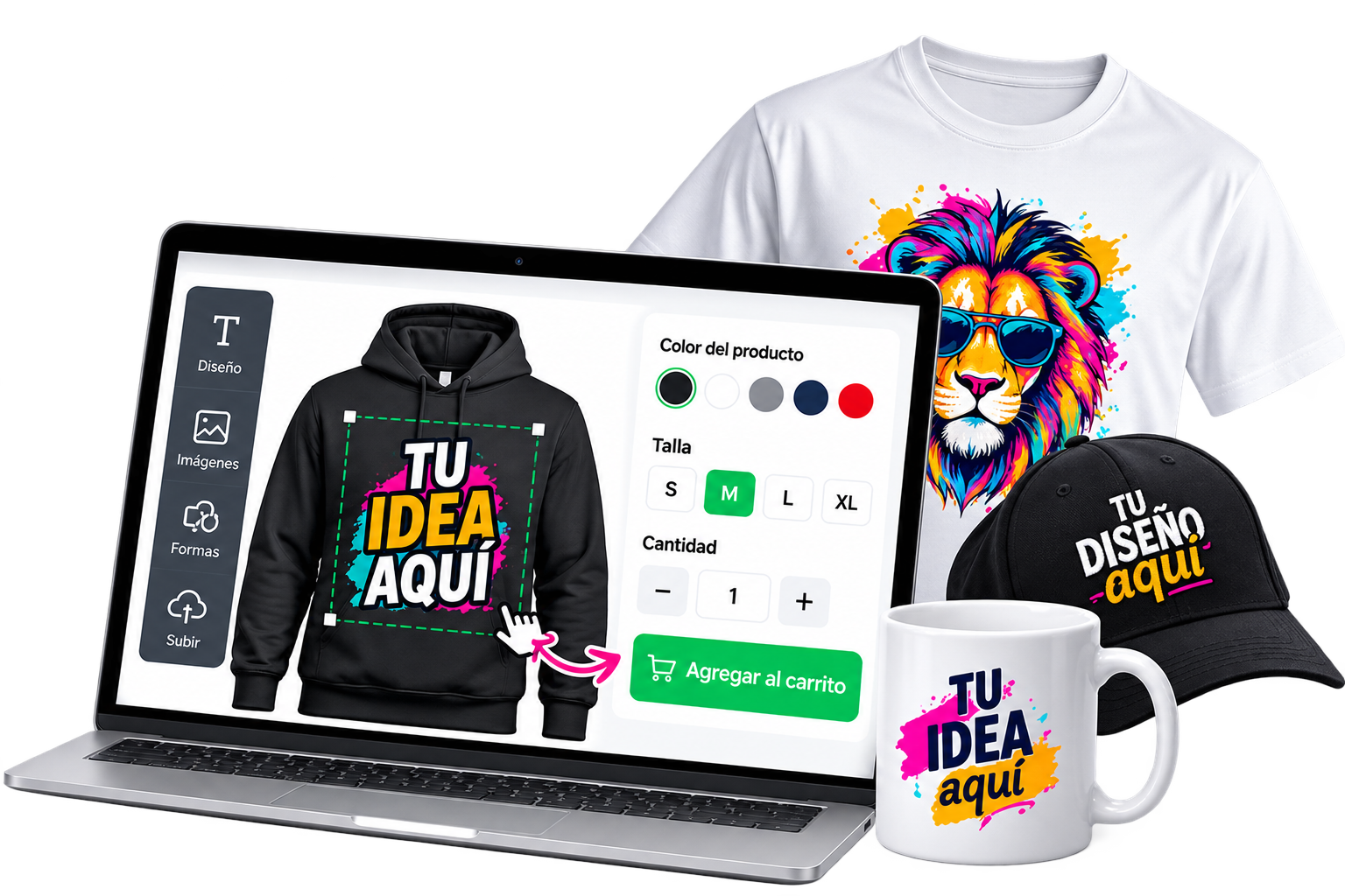 Elige tú Producto - Selecciona camisetas, busos, gorras mugs y más en nuestro catálogo, 